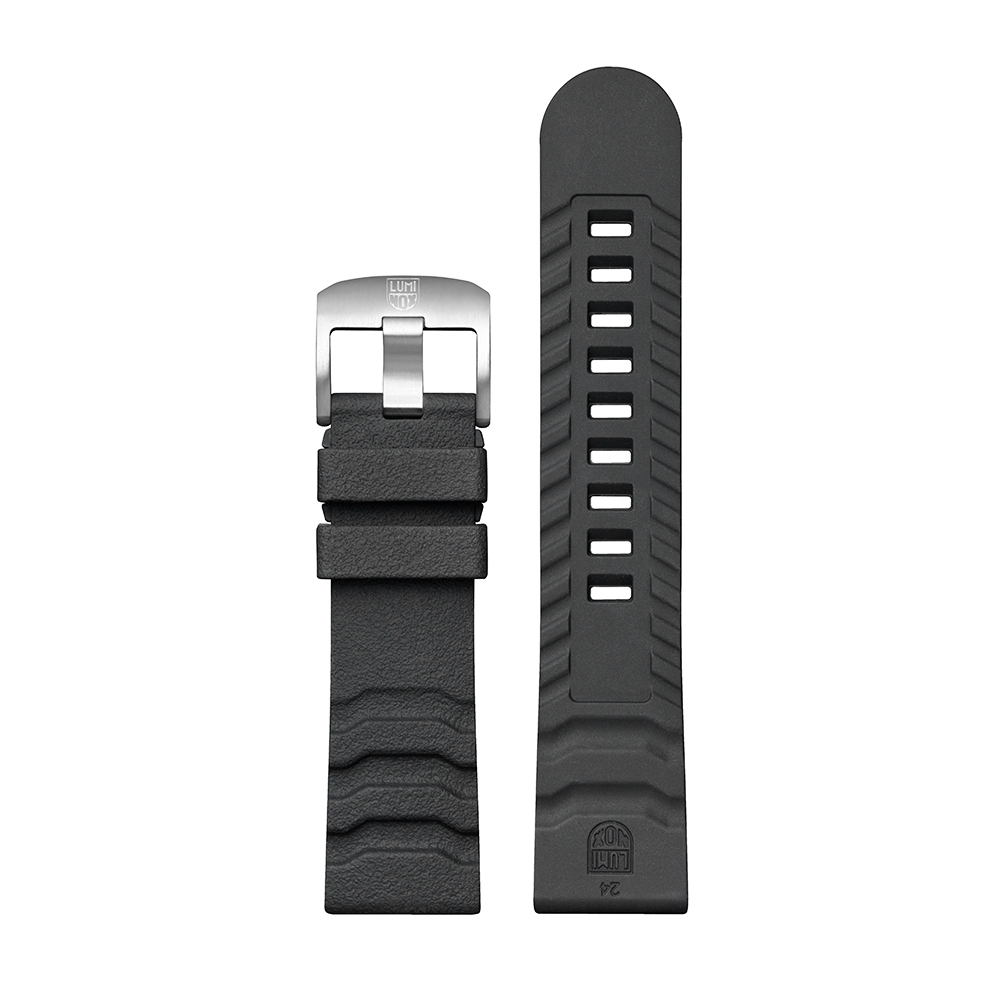 Luminox 雷明時 橡膠黑帶鋼扣錶帶-24mm(3600/3800/3740系列專用)