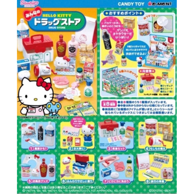 現貨Re-MeNT絕版稀有 hello kitty藥局盒玩（單盒販售）