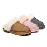 澳洲代購-UGG Slippers Australia 優質羊皮男女通用拖鞋 腳蹬 涼拖 保暖 100%羊皮毛一體