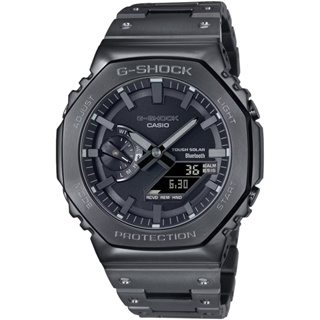 ∣聊聊可議∣CASIO 卡西歐 G-SHOCK八角 全金屬版 太陽能藍芽雙顯手錶-黑 GM-B2100BD-1A 學生錶