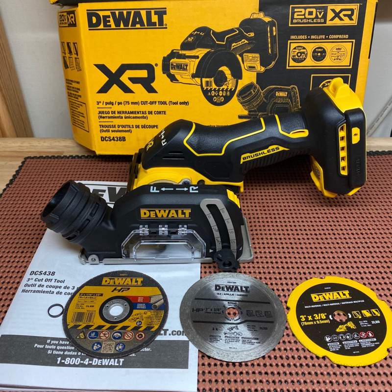 全新得偉DeWALT DCS438 20V 3吋無刷砂輪機/切割機