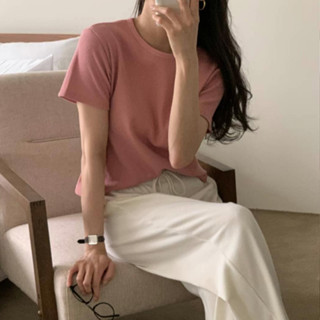 ANGELS TEARS 正韓🇰🇷｜圓領針織短袖t｜女裝 休閒 百搭 基本款 短袖上衣 正韓上衣 韓國代購 東大門