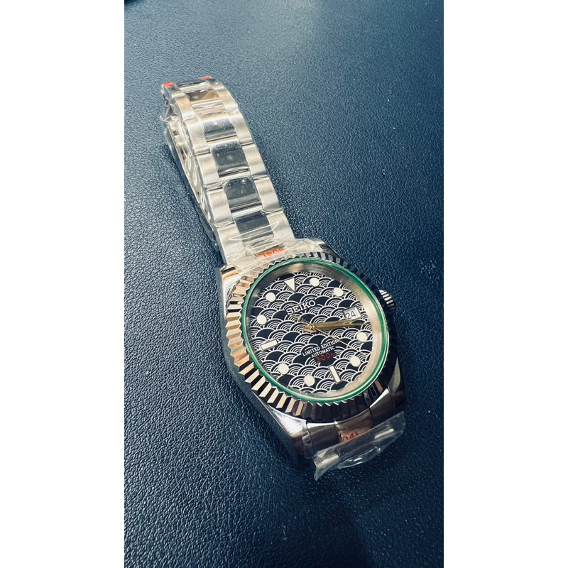 訂製無現貨 【改錶玩面】Seiko Mod 精工 浮世繪 綠玻璃 狗牙圈 日誌 藍寶石玻璃 機械錶