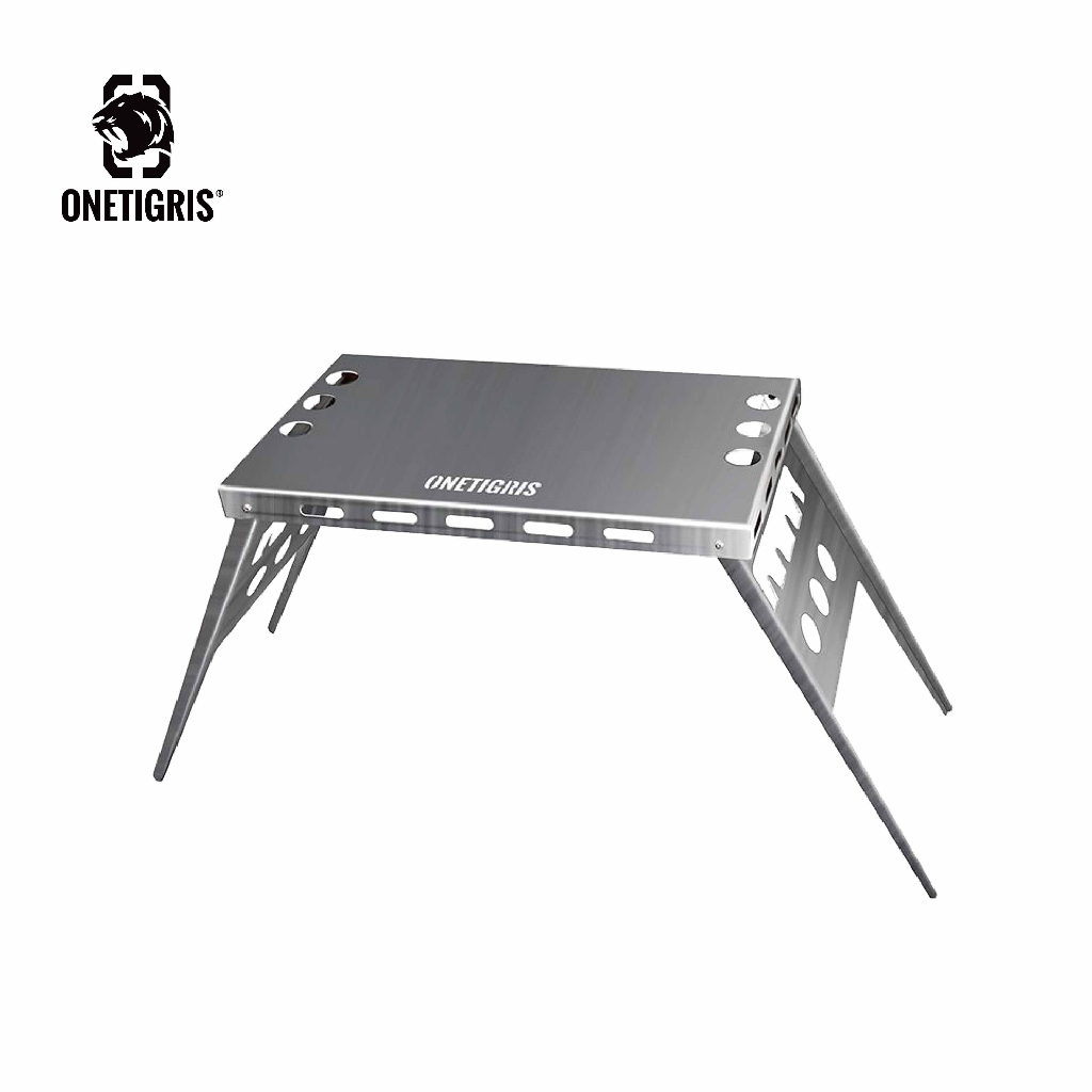 【OneTigris壹虎】 加厚不銹鋼折疊桌 CE-ZDZ02-A｜野營 露營折疊桌  登山 野營  戶外
