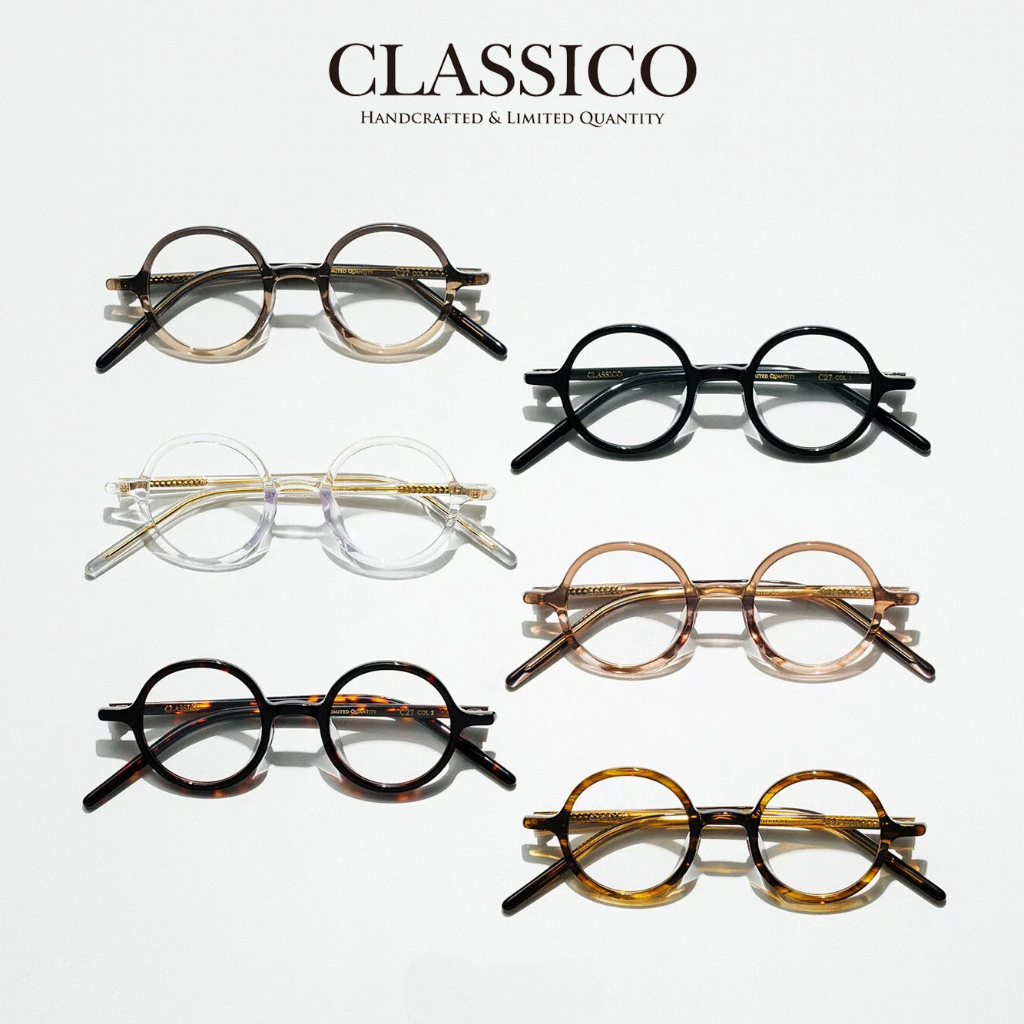 台灣 CLASSICO 眼鏡 C27 倒圓弧面 R 角加工 圓框 鏡架 鏡框 【原作眼鏡】