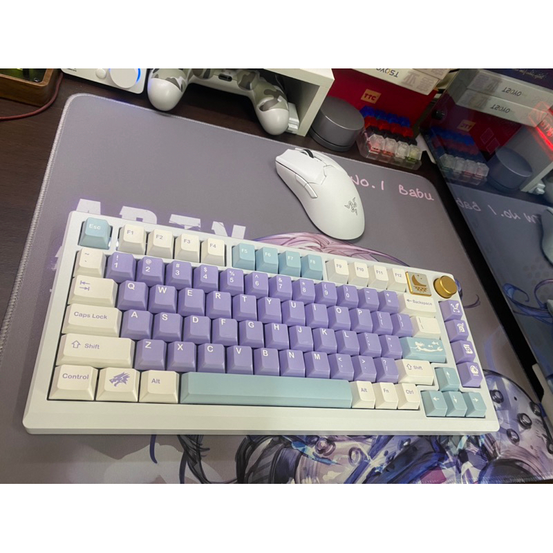 老肖75x2p 鋁坨坨 台灣版熊熊配重（電泳白色）（純套件）客製化鍵盤
