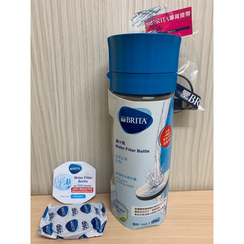 德國BRITA《Fill&amp;Go 濾水瓶0.6L》濾水壺 內含1濾芯片及提帶