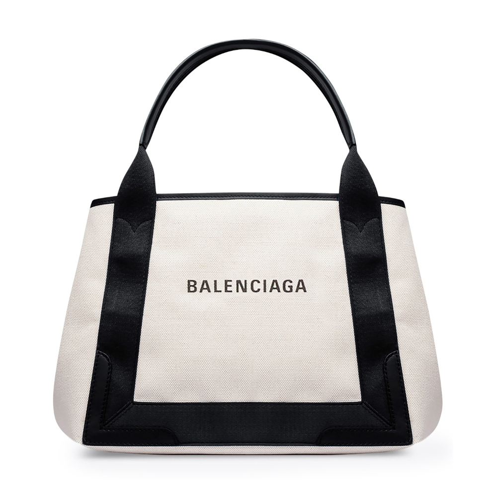 現貨 - 全新正品 BALENCIAGA 巴黎世家 NAVY CABAS S 手提 托特包 帆布 白色 黑色