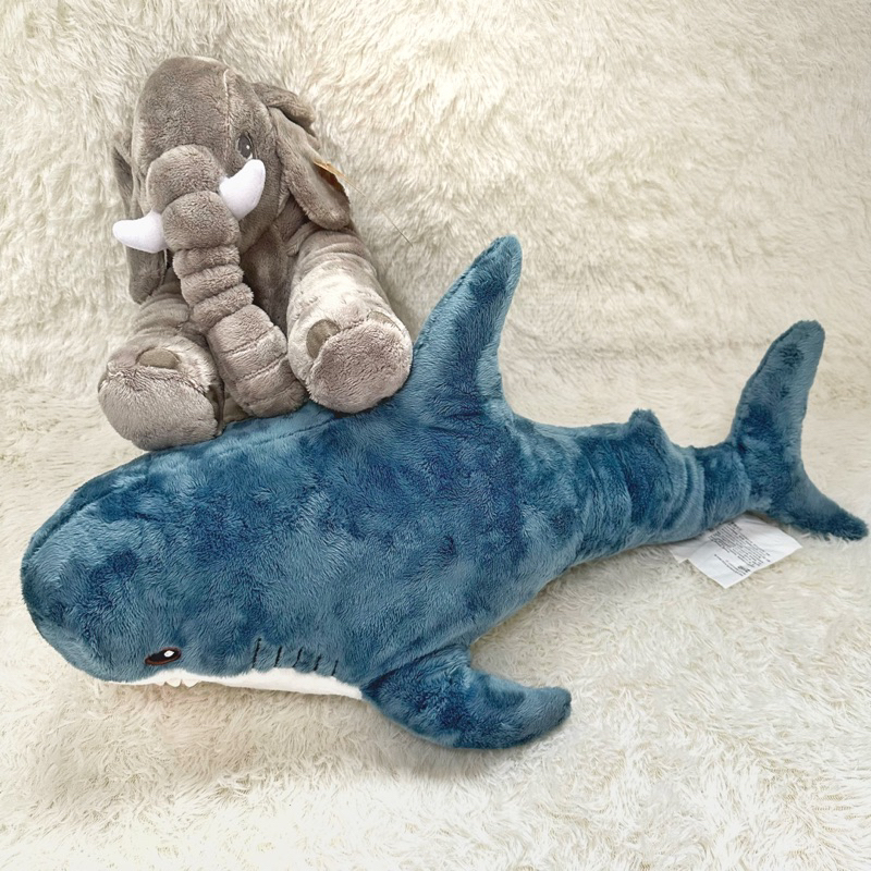 IKEA大鯊魚 大象 娃娃 玩偶 抱枕 動物