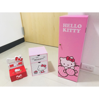 全新 HELLO KITTY 凱蒂貓 抽屜化妝品飾品鏡子掀門收納櫃 多功能飾品櫃