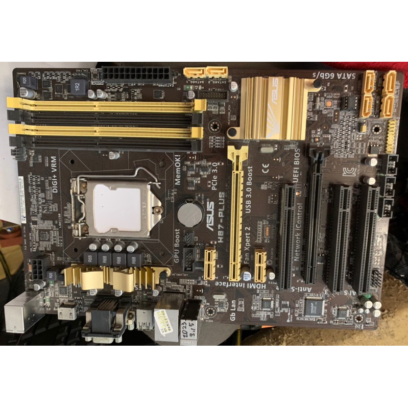 華碩 1150 主機板 Asus H87-PLUS 有檔板