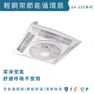 阿拉斯加 SA-359 輕鋼架 循環扇 14吋 AC馬達 穩固耐用 附遙控器 買10送1 【高雄永興照明】