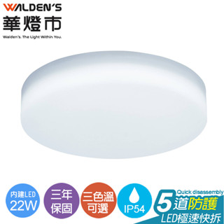 【華燈市】快可換 22W日式型LED吸頂燈-三色溫可選/CF-00694/95/96 燈飾燈具 吸頂燈 陽臺燈 浴廁燈