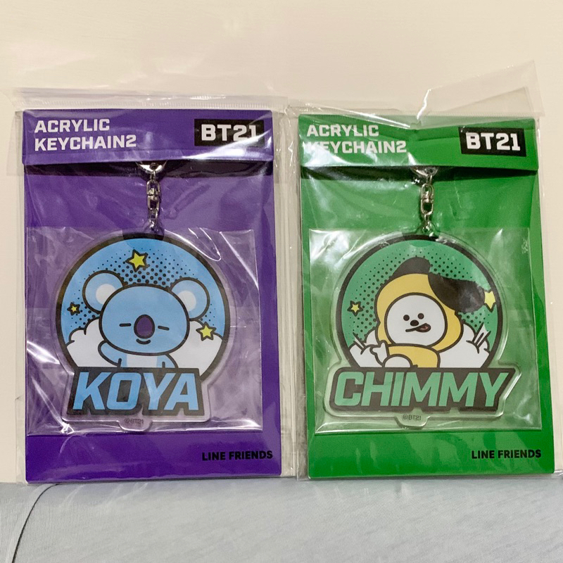 現貨 正版 BT21 防彈少年團 line friends 壓克力吊飾 壓克力鑰匙圈 鑰匙圈 koya chimmy