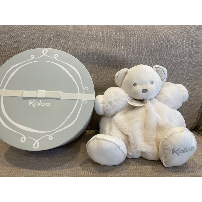 ⭐️新年價⭐️全新kaloo Perle 熊熊玩偶(大）-白色附盒子可當彌月禮