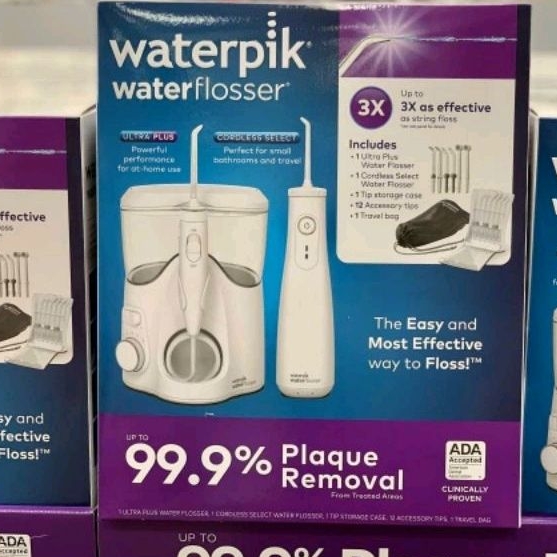 Costco  線上代購  免運 WATERPIK 多功能沖牙機雙機組 座式WP150/攜式WF10W