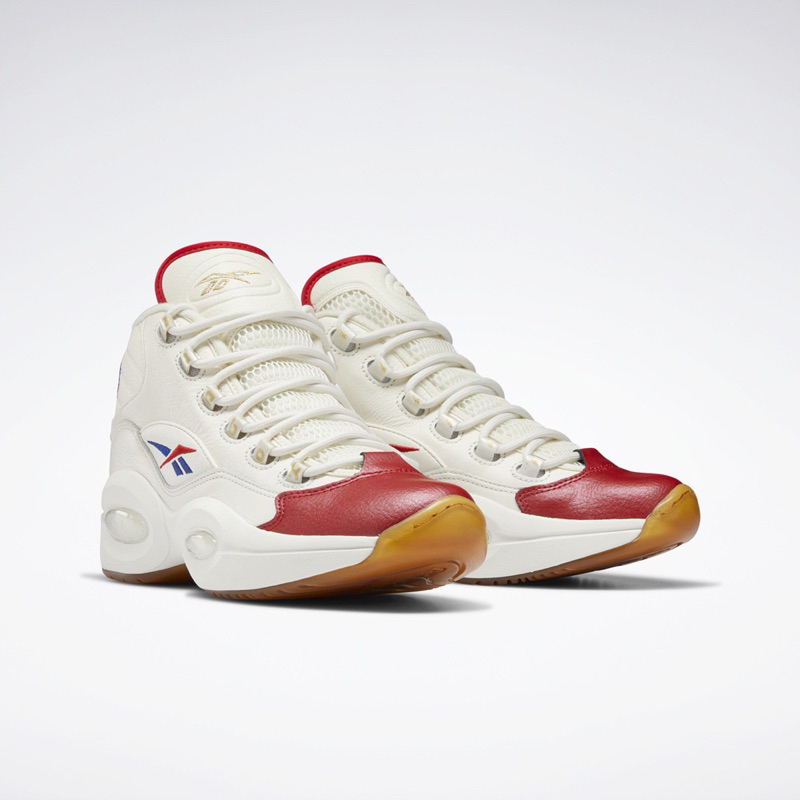 美國運動休閒品牌 REEBOK Question 1 Mid - Red White Gold 白金紅經典款籃球鞋