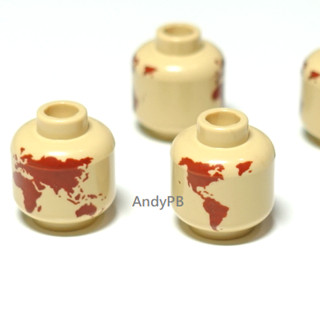 AndyPB 樂高LEGO 沙色 地球儀/可搭配51283/人偶頭/印刷 [3626cpb2892] 6407746