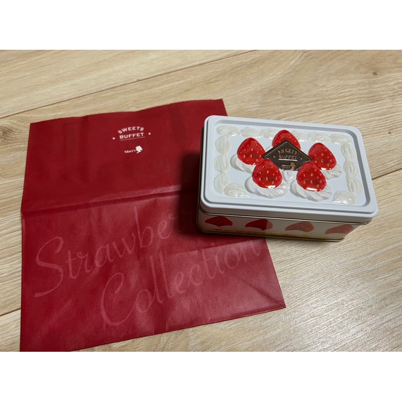 《現貨！日本帶回》 イオン Aeon 限定  Mary’s sweet buffet 迷你 草莓巧克力 鐵盒
