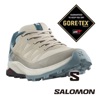 Salomon 女 OUTRISE GT防水低筒登山鞋/L4714270/羽毛灰石頭藍