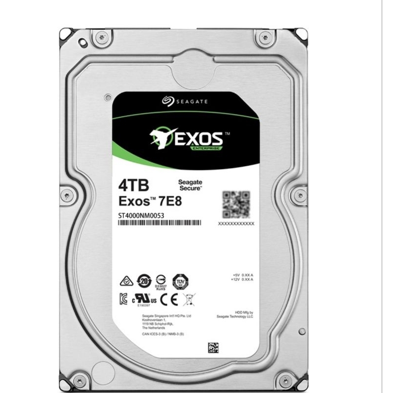 Seagate 希捷 4tb EXOS  7E8 企業級硬碟 7200 rpm 靜電袋未拆 零通電 店保兩年
