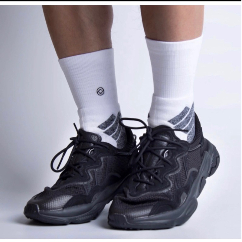 尺寸25.5 韓國連線購入 Adidas Originals Ozweego 系列 男女鞋 全黑 白紫 休閒鞋 運動鞋