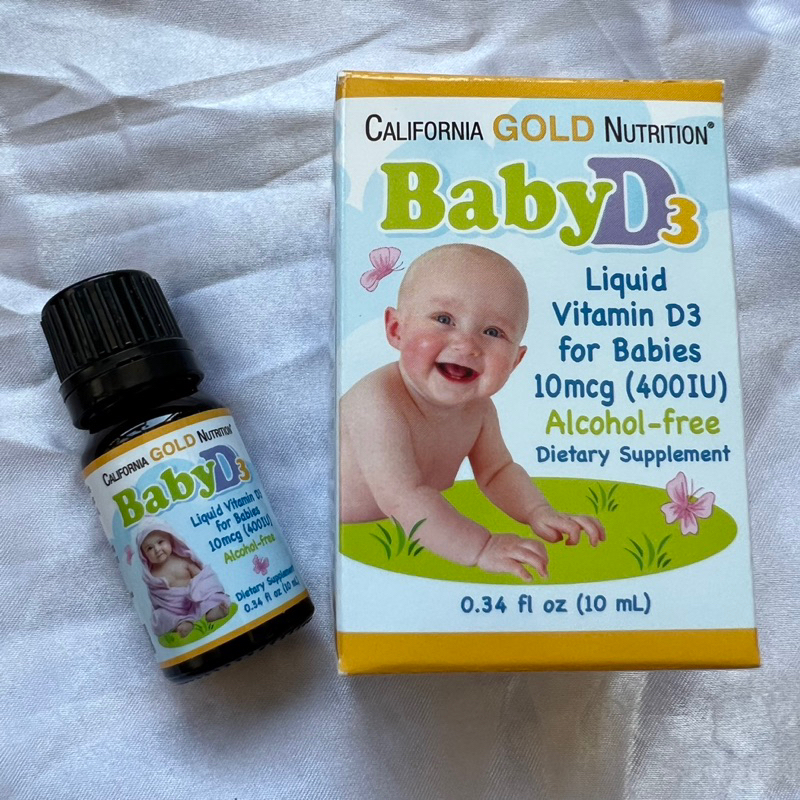現貨🔥馬上出貨❗️California Gold Nutrition 嬰兒液體維生素D3滴劑 10毫升 BabyD3