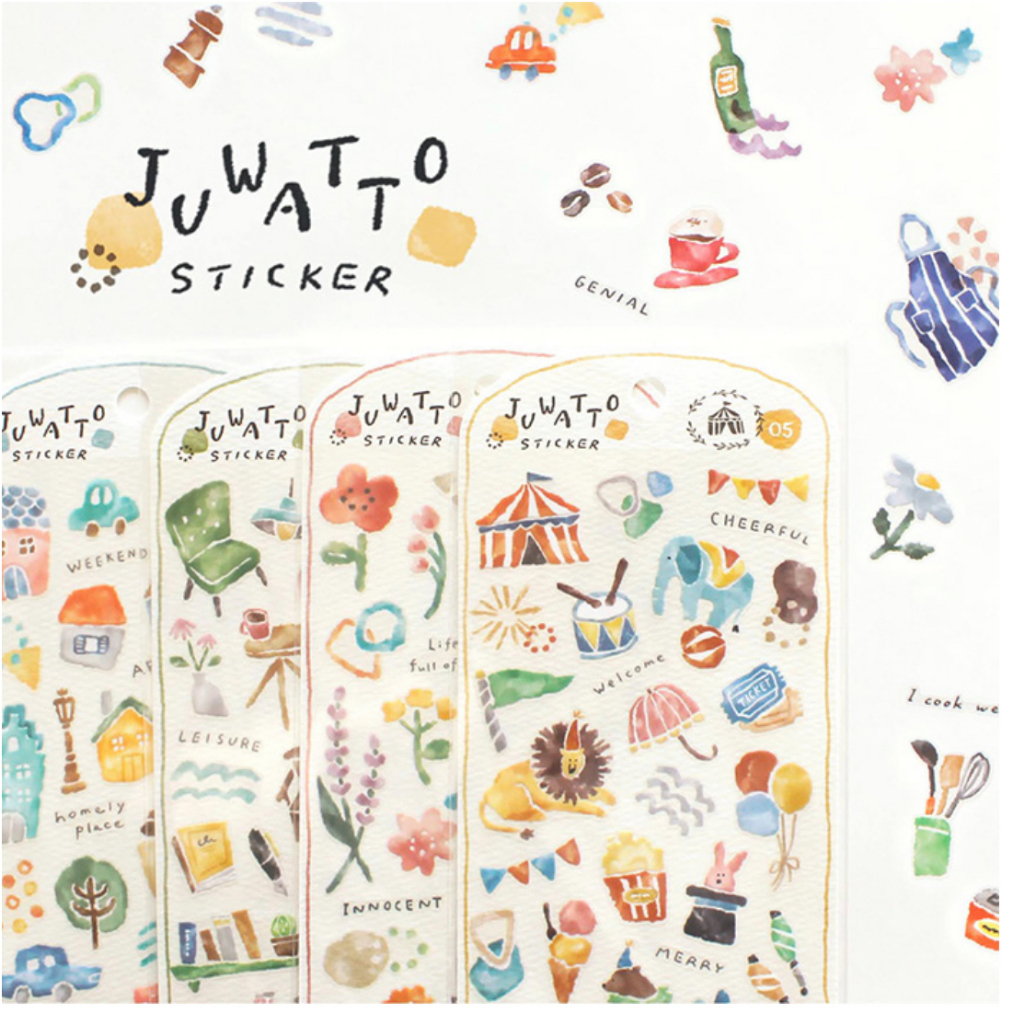 【午後文房具】Mind Wave 日本全新貼紙 Juwatto じゅわっとステッカー 手帳好朋友