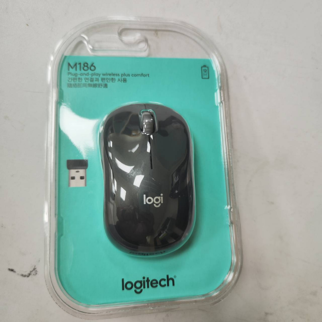 Logitech羅技 M186 無線滑鼠黑色全新品