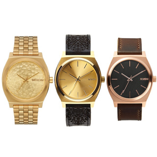 NIXON TIME TELLER 金色 玫瑰金 小錶款 金錶 男錶 女錶 手錶 皮錶帶 鋼錶帶 石英錶 A045
