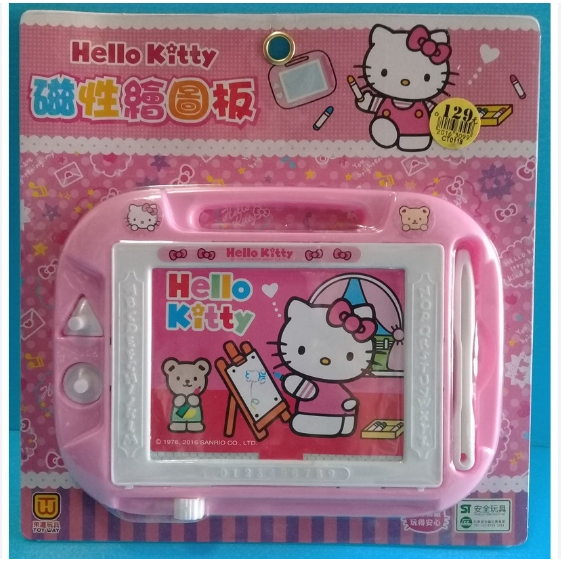 Hello Kitty磁性繪圖板+印章 正版授權 ST安全玩具 凱蒂貓磁性畫板