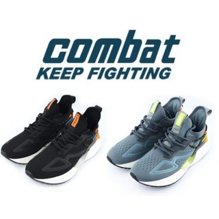 COMBAT 三勇士男鞋 輕量透氣 耐磨止滑 機能鞋墊抗菌臭除臭 慢跑鞋 226638 黑色<325> 灰藍