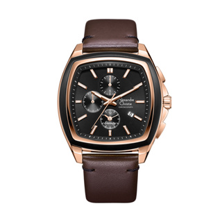 【Alexandre Christie】6616MCLRGBABO-SET 玫瑰金x棕 腕錶手鍊套組 AC手錶 對錶