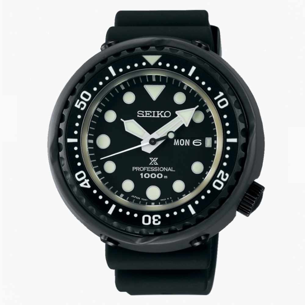 SEIKO 精工錶-黑牌款- Prospex 系列1975鮪魚罐頭潛水手錶7C46-0AP0C(S23631J1)