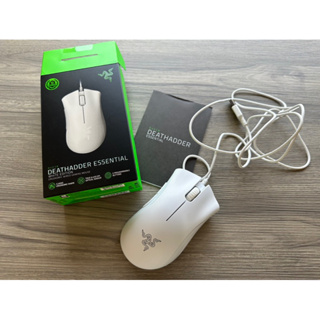 RAZER 雷蛇 滑鼠 限量白色 二手全新DEATHADDER ESSENTIAL 煉獄奎蛇 電競滑鼠