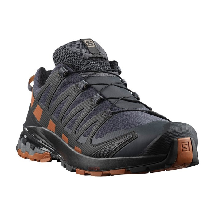 Salomon 男 XA PRO 3D V8 Goretex 健野鞋 寬楦 烏黑/褐/黑 L41042800 綠野山房