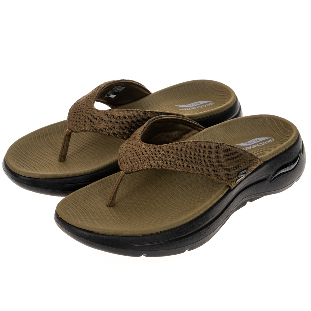 SKECHERS 男鞋 健走系列涼拖鞋 GOWALK ARCH FIT SANDAL - 229057OLBK