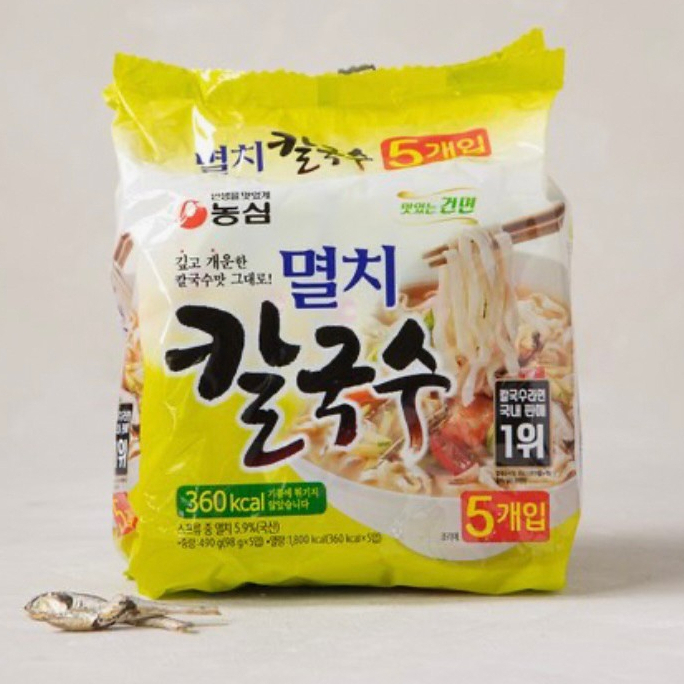 [預購]農心 鯷魚刀削麵 98gx5入 韓國泡麵 境內版 海鮮麵 🇰🇷韓國代購