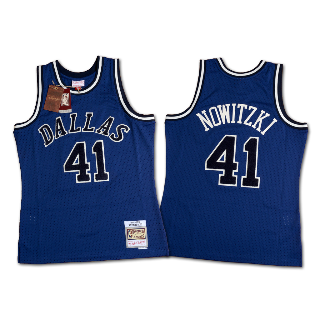 Mitchell &amp; Ness NBA 達拉斯獨行俠隊 Dirk Nowitzki 雪尼爾針織 Swingman 球衣