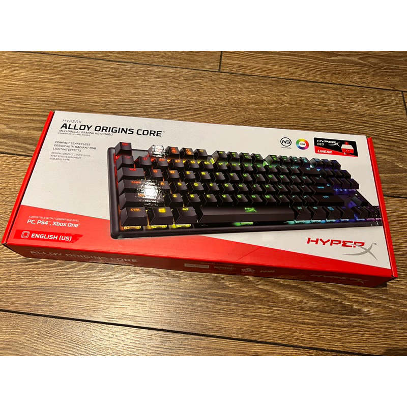 全新HyperX Alloy Origins Core 紅軸 機械式電競鍵盤 英文版