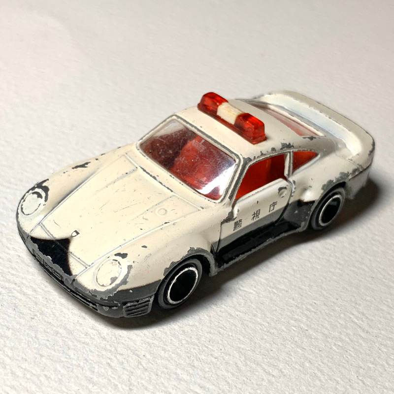 絕版 日本製 戰損 Tomica No.106 Porsche 959 Patrol Car
