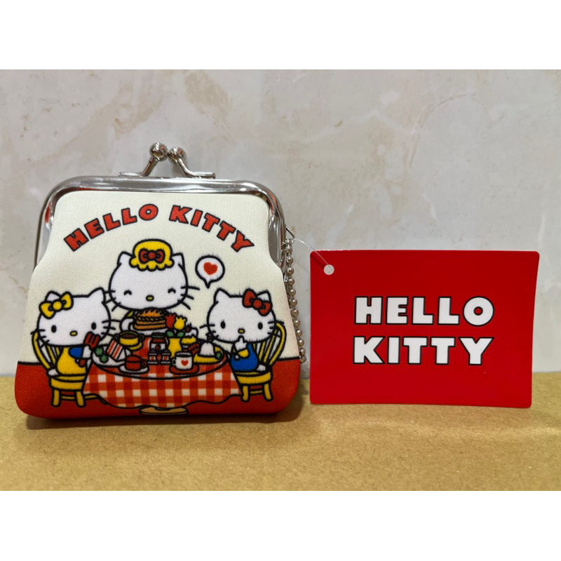 【SANRIO 三麗鷗】HELLO KITTY 迷你口金 零錢包 附鏈 桃園火車站 可面交