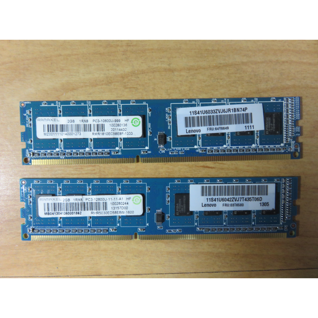 D.桌上型電腦記憶體- Ramaxel 記憶科技 DDR3-1600 雙通道 2G*2 共4GB 不分售 直購價50