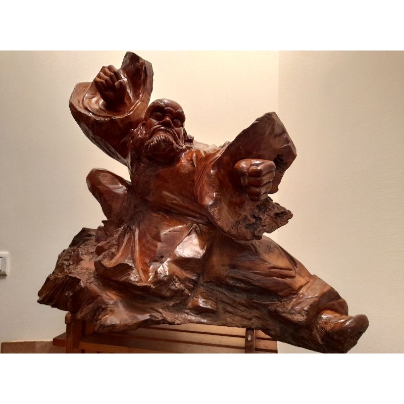 武行太極達摩樟木木雕藝品