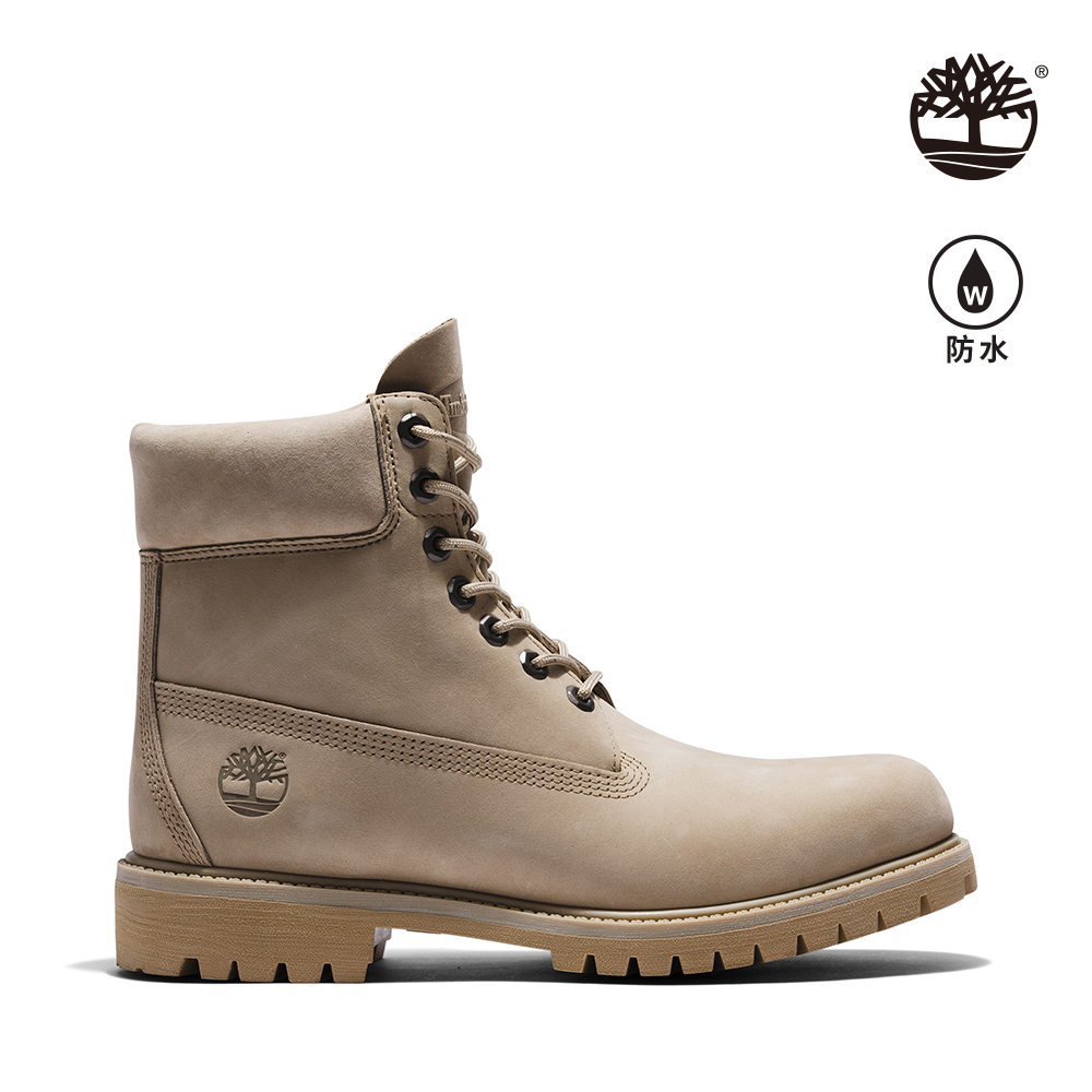 Timberland 男款淺棕色磨砂革環保纖維防水6吋靴|A5RDGDH4