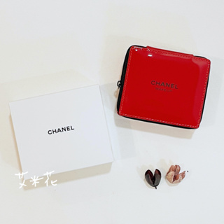 CHANEL 香奈兒🌷超炫耀的唇膏化妝包【艾米花】隨身化妝包 紅色化妝包