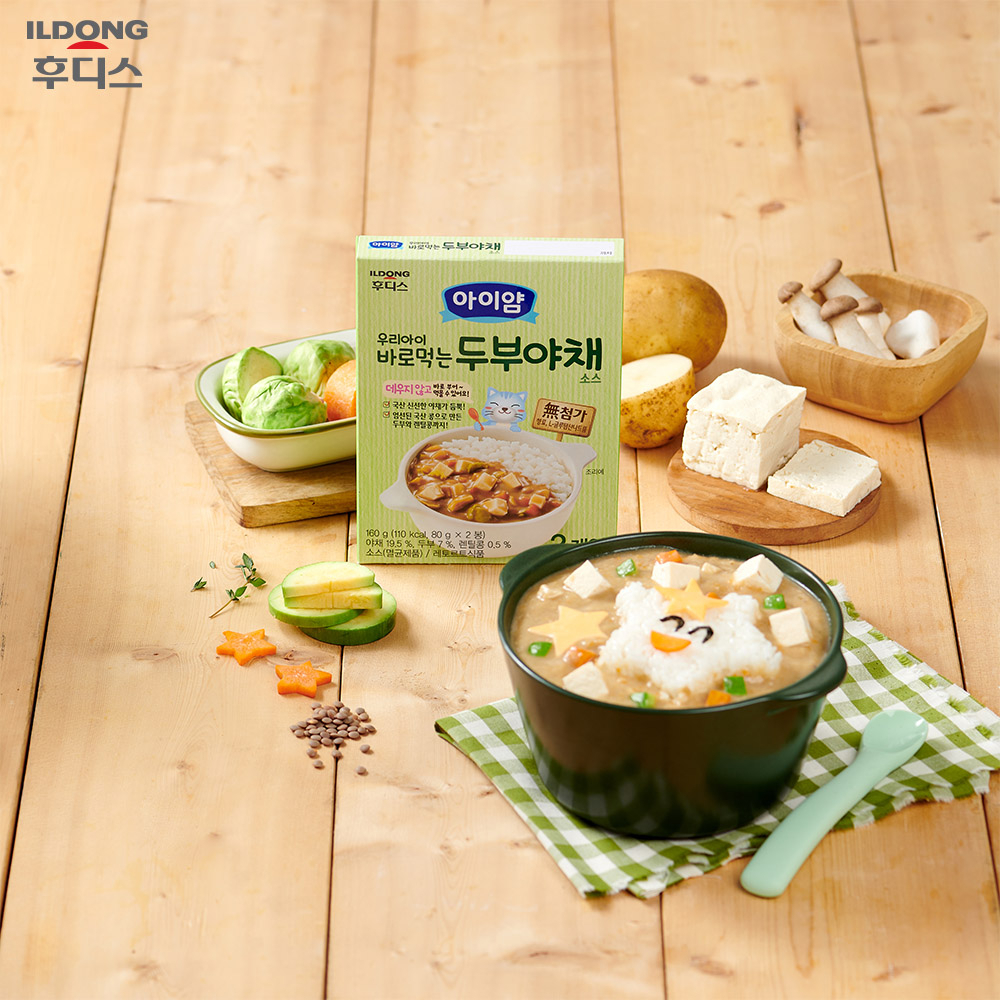 韓國 ILDONG FOODIS 日東 豆腐蔬菜醬料包(160g) 常溫兒童調理包 寶寶副食品 懶人調理包-效期1017
