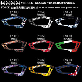 【硬漢六輪精品】 YAMAHA FORCE 1.0 155 儀表外框造型貼 (版型免裁切) 機車貼紙 機車彩貼 彩貼