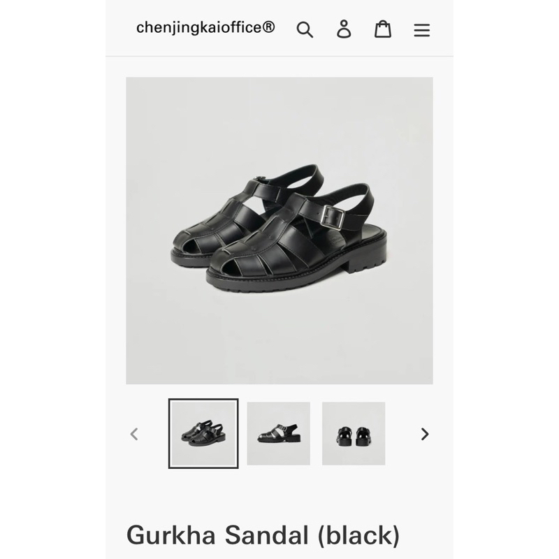 chenjingkai office 陳敬凱Gurkha Sandal (black) 九成新 23號 涼鞋