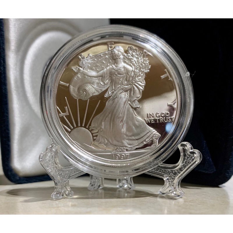 1997 美國鷹揚精鑄銀幣（花束女神），保存良好（稀少）